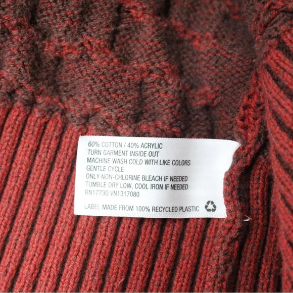 Knox Rose Red Boho Sweater - Size 2X - Cable Design - Picture 10 of 10